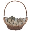286987 Firewood Basket with Handle 57x46,5x52 cm Brown Willow