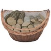 286988 Firewood Basket with Handle 60x44x55 cm Natural Willow