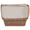 286989 Firewood Basket with Handle 61,5x46,5x58 cm Brown Willow