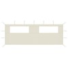 3070413 gazebo sidewall with windows 6x2 m cream (315302)