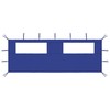 3070414 gazebo sidewall with windows 6x2 m mėlynas (315303)