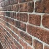 3D Sienos plokštės, 10vnt., tamsiai rudos, EPS, plytų dizaino