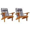 Adirondack kėdės pagalvėlės, 2vnt., oksfordo audinys, languotos