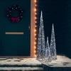 Akrilinė LED dekoracija kūgiai, šaltos baltos, 60/90/120cm