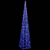 Akrilinė LED dekoracija kūgis, mėlynos spalvos, 120cm