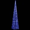 Akrilinė LED dekoracija kūgis, mėlynos spalvos, 90cm
