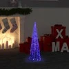 Akrilinė LED dekoracija kūgis, mėlynos spalvos, 60cm