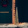 Akrilinė LED dekoracija kūgis, šiltos baltos spalvos, 90cm