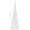 Akrilinė LED dekoracija piramidė, įvairių spalvų, 120cm