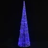 Akrilinė LED dekoracija piramidė, mėlynos spalvos, 120cm