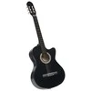 Klasikinė gitara su ekvalaizeriu, juodos spalvos, 6 stygos