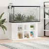 Akvariumo stovas, baltas, 120x40x60cm, mediena, blizgus