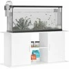 Akvariumo stovas, baltos spalvos, 121x41x58cm, apdirbta mediena