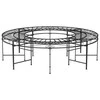 Apvalus suoliukas aplink medį, juodas, 160cm skersmens, plienas