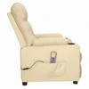 Masažinis krėslas, kreminės spalvos, audinys