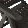 Atlošiamos sodo kėdės, 2vnt., antracito spalvos, plastikas