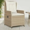 Atlošiamos sodo kėdės, 2vnt., smėlio spalvos, poliratanas