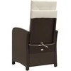 Atlošiamos sodo kėdės su pakojomis, 2vnt., rudos, poliratanas