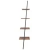 Atremiama lentyna, 4 pakopų, tamsiai ruda/juoda, 64x34x150,5cm