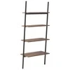 Atremiama lentyna, 4 pakopų, tamsiai ruda/juoda, 64x34x150,5cm