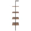 Atremiama lentyna, 4 pakopų, tamsiai ruda/juoda, 64x35x152,5cm