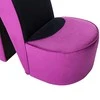 Fotelis Aukštakulnio formos kėdė, violetinės spalvos, aksomas