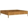 Aukštas sodo lovelis, 100x100x26cm, Corten plienas