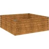 Aukštas sodo lovelis, 100x100x36cm, Corten plienas