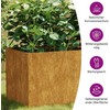 Aukštas sodo lovelis, 120x40x40cm, Corten plienas
