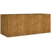 Aukštas sodo lovelis, 200x80x80cm, Corten plienas