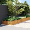 Aukštas sodo lovelis, 579x100x36cm, Corten plienas