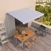 Automatinė ištraukiama markizė, mėlyna ir balta, 450x350cm