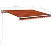 Automatinė ištraukiama markizė, oranžinė ir ruda, 300x250cm