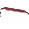 Automatinė ištraukiama markizė su LED, bordo spalvos, 450x350cm