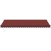 Automatinė ištraukiama markizė su LED, bordo spalvos, 600x350cm