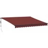 Automatinė ištraukiama markizė su LED, bordo spalvos, 400x300cm