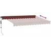 Automatinė ištraukiama markizė su LED, bordo spalvos, 350x250cm