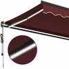 Automatinė ištraukiama markizė su LED, bordo spalvos, 500x300cm