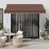 Automatinė ištraukiama markizė su LED, ruda, 350x250cm
