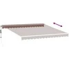 Automatinė ištraukiama markizė su LED, rudos spalvos, 400x350cm