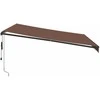 Automatinė ištraukiama markizė su LED, rudos spalvos, 400x350cm
