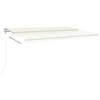 Automatinė markizė su LED/vėjo jutikliu, kreminė, 500x300cm