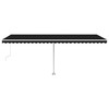 Automatinė markizė su LED/vėjo jutikliu, antracito, 600x300cm