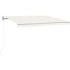 Automatinė markizė su LED/vėjo jutikliu, kreminė, 450x350cm
