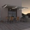 Automatinė markizė su LED/vėjo jutikliu, kreminė, 600x350cm