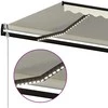 Automatinė markizė su LED/vėjo jutikliu, kreminė, 450x350cm