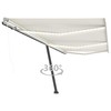 Automatinė markizė su LED/vėjo jutikliu, kreminė, 600x300cm