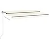 Automatinė markizė su LED/vėjo jutikliu, kreminė, 450x350cm