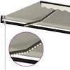 Automatinė markizė su LED/vėjo jutikliu, kreminė, 350x250cm