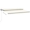 Automatinė markizė su LED/vėjo jutikliu, kreminė, 350x250cm